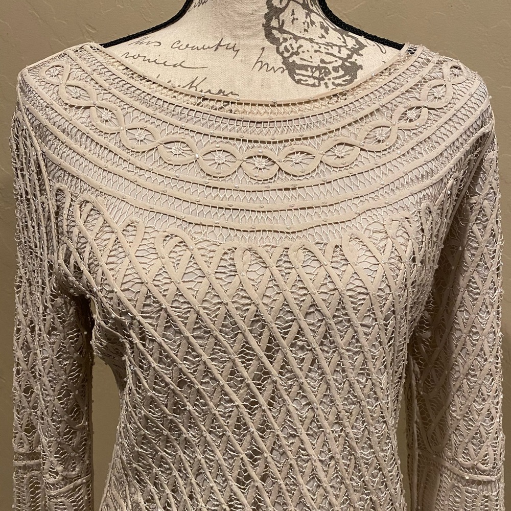 🔥Women’s Knitted By Hand 100% Pure Silk Tunic Top - Picture 2 of 8